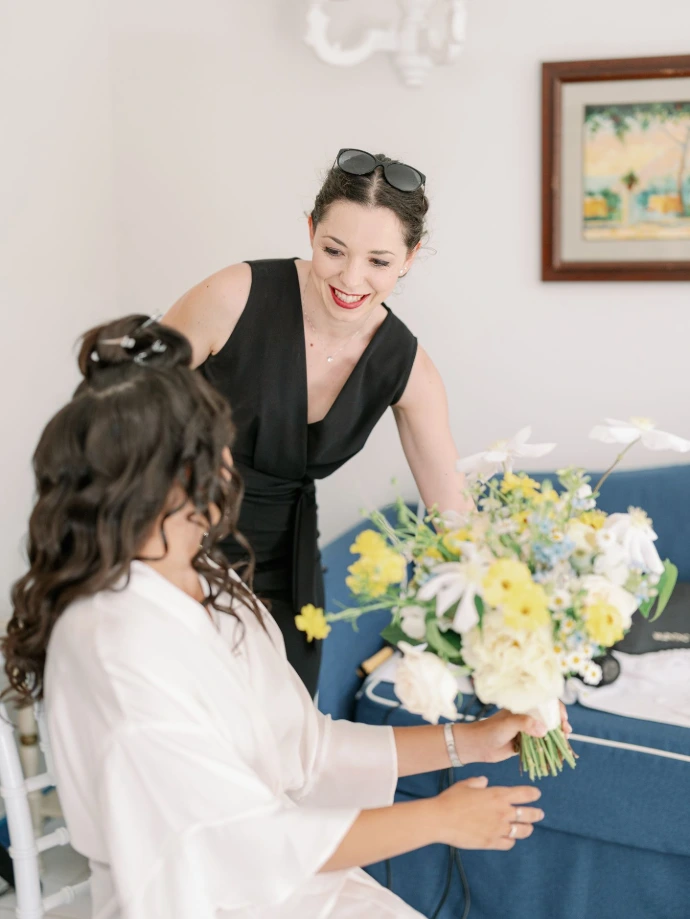 Federica Crasnich coordinating a luxury wedding ceremony in Italy